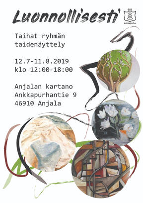 Advertise poster for Art exhibition in Kouvola, 2019