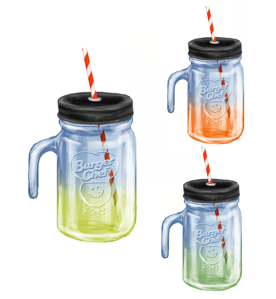 School Project "Freebie with 60's hamburger meal", 2018